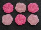 プラパーツ 手芸・アクセサリーパーツ  ラメ薔薇 パーツ 6個セット