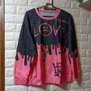 EMERY ROSE★新品★ドロップショルダーフェイスロゴカットソー/L