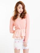 LIP SERVICE★ペプラムシフォントップス