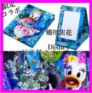 送料無料●限定コラボ●蜷川実花×Disneyディズニー●折りたたみミラー 鏡 手鏡●ディジー●フラワー花●青ブルー