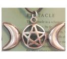 AzureGreen:Triple Moon Pentagram pendant