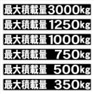 最大積載量 1000kg 25センチ 2枚組