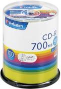 Verbatim �o�[�x�C�^�� 1��L�^�p CD-R 700MB 100�� �V���o�[�f�B�X�N 48�{��