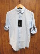 □ZARA/ザラ カジュアルシャツ 長袖/水色/メンズ/S☆新品