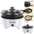 電気鍋 グリル鍋 ガラス蓋 付き マルチポット 一人用 深型 焼肉 ホットプレート 電気マルチ鍋 焼く 煮る 卓上鍋