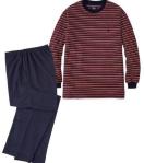 4Lサイズ高貴紳士的ブランド品POLO BCS(ポロビーシーエス)ダンボールボーダー柄長袖&長ズボン!上下セット!新品!No.2