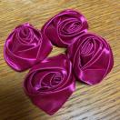 立体サテン巻薔薇??ローズピンク