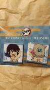 鬼滅の刃★繋がるスクエア缶バッジ 嘴平 伊之助