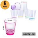 6�Z�b�g�J���[�V���b�g�O���X�Z�b�g�A1.6oz�̃e�L�[���J�b�v�����ȃO���X