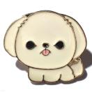 犬 シーズー 白色 エナメル ピンバッジ ピンズ バッジ ブローチ ピンブローチ ラペルピン