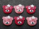 プラパーツ 手芸・アクセサリーパーツ  くまさん パーツ 6個セット