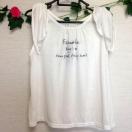 新品■プリティソール◆素材感◎ レーヨン混 リボン Tシャツ カットソー◆Lサイズ