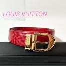 LOUIS VUITTON �G�s �x���g �T�C�Y 34/85 �S�[���h���� ���b�h
