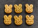 プラパーツ 手芸・アクセサリーパーツ  うさぎさんクッキー 6個セット