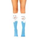 LEGAVENUE 雪だるま柄の可愛いニーハイソックス