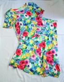 ◆Chamois Royal/日本製 デザイントップス&ロングスカート セットアップ    暈しフラワー/カラフル/サイズ9+11