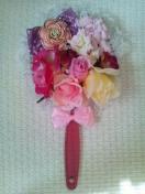 カメリア&クマ付きゴージャス手鏡◆