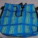 タイ土産 水色チェック柄3Waysバック 新品未使用