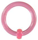 アクリルボディピアス キャプティブビーズリング ピンク 12G シンプル 耳 口 眉 軟骨 ヘリックス トラガス POP 透明