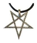 AzureGreen: Inverted Pentagram pendant