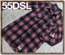 55DSL フランネルチェックシャツ ピンク系