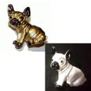 2個セット フレンチブルドッグ ブルドッグ 犬 バッジ ブローチ ピンバッジ ピンズ ラペルピン