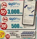 QUO�J�[�hpay3000�~/500�~/w in�[���[12��/300���l3��