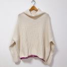 ◆DIESEL/ディーゼル◆シンプルニット★ホワイト×パープル♪秋コーデ