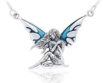 PS: Dark Wings Fairy Silver Necklace