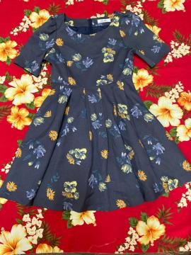 dazzlin☆上品☆花柄ワンピース☆パープルネイビーカラー☆
