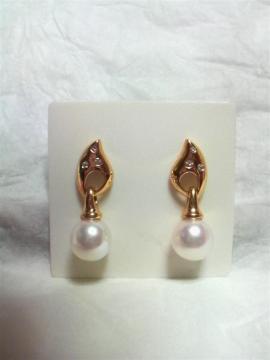 K18/߰/8.5؋/޲/ 0.075ct/ ^/ 18@gpi