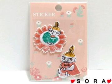 【ムーミン ミイ】可愛い♪スケジュール帳.プリクラ.カレンダー 刺繍シール 2枚セット