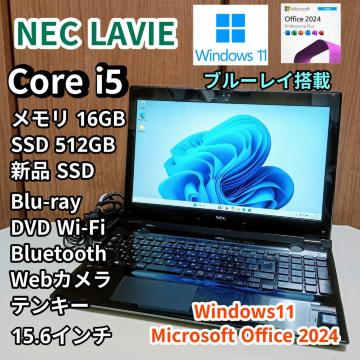 NEC LAVIE Corei5 16GB SSD512GB tHD u[C WebJ Office2024