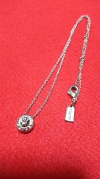 COACH �R�[�` �l�b�N���X �V���o�[�J���[ �X�g�[���t�� ���E���h�y���_���g ���f�B�[�X �A�N�Z�T���[