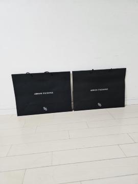 (9) ARMANI EXCHANGE ショップ袋 中 2枚 30.5p×40.5p