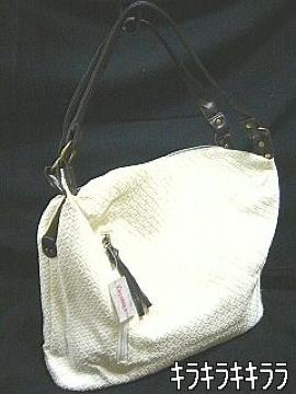 【DIVABBRACCI】《New》編み込み風★ショルダーバッグ<ホワイト>