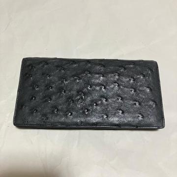 【高品質】【Palazzo / パラッツォ】 オーストリッチ 本革 / 長財布(小銭入れあり)