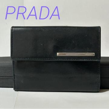 PRADA �v���_ ���U�[ ��܂� ���z �E�H���b�g �D���� ���K���� �����Y �u���b�N