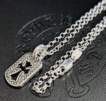CHROME HEARTS/�^�C�j�[�J�b�g�A�E�g�N���X �`���[�� �_�C��pave�~���[���`�F�[�� 20inch 2�_