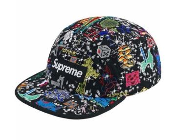 Supreme AOI Embroidered Camp Cap "Black"