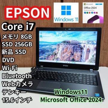 EPSON Endeavor Corei7 ������8GB SSD256GB Web�J���� DVD Windows11 Office