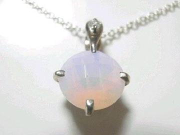 【SILVER 925刻印入】大粒ピンクネックレス