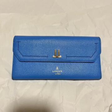 LANVIN en Bleu �����o���I���u���[ �����z �t���b�v ���U�[ �� ���Ԃ� �V�������N���U�[ �S�[���h JL����