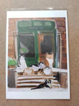 manhattaners �|�X�g�J�[�h�@ �L cat �˂� �l�R =^_^=