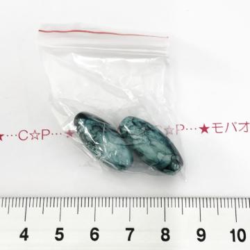 3*ガラスビーズ 縦穴オーバル 28