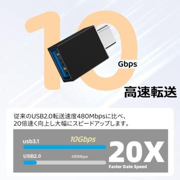 �yOTG�����R���o�[�^�[�z��Type C - USB�A�_�v�^�[�@�y�����\�z
