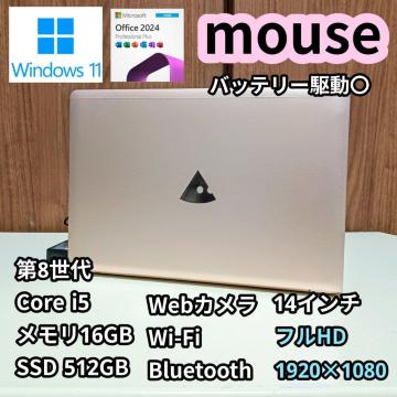 mouse Corei5 ������16GB SSD512GB Web�J���� �t��HD Windows11 Office2024