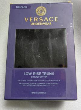 VERSACE UNDERWEAR ���[���C�Y �g�����N�X 3���g XL �u���b�N �X�g���b�`�R�b�g��