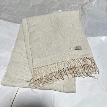 【MITSUKOSHI / 三越 / みつこし】 ロング マフラー / ベージュ ストール フリンジ