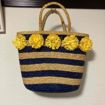 【1円スタート】【MUDPIE】 マッドパイ / 大きい かごバッグ